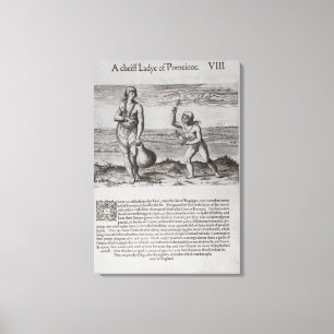 Lienzo Mujer y chica joven indias