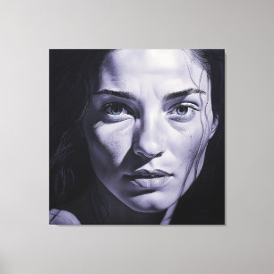 Lienzo Mujeres "Brianna Blue" En El Carbón