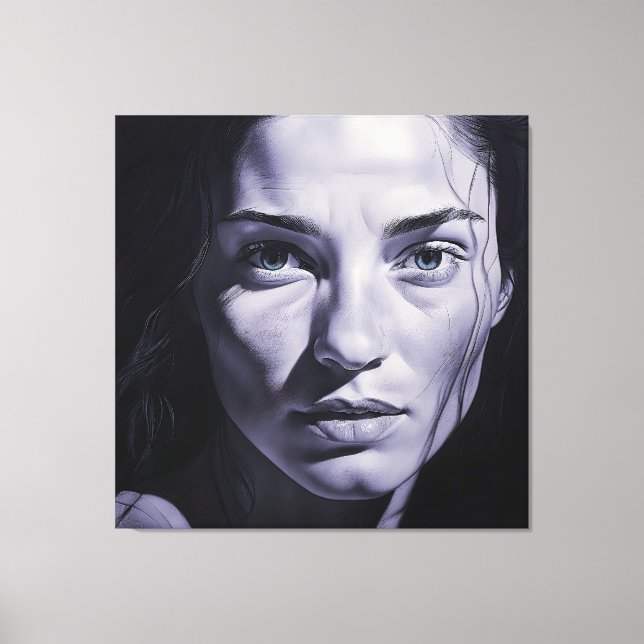 Lienzo Mujeres "Brianna Blue" En El Carbón (Anverso)
