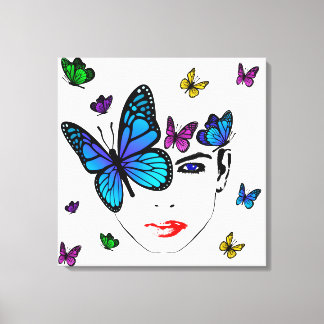 Lienzo Mujeres con mariposas