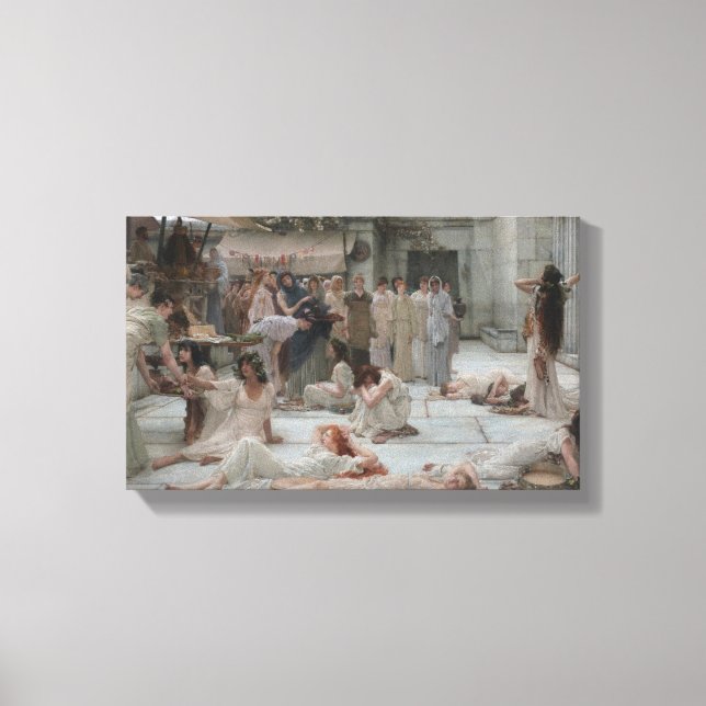 Lienzo Mujeres de Amphissa (por Lawrence Alma-Tadema) (Anverso)