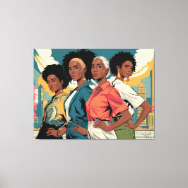 Lienzo Mujeres empoderadas en la moda urbana