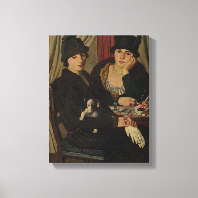 Lienzo Mujeres en un café, c.1924 (Anverso)