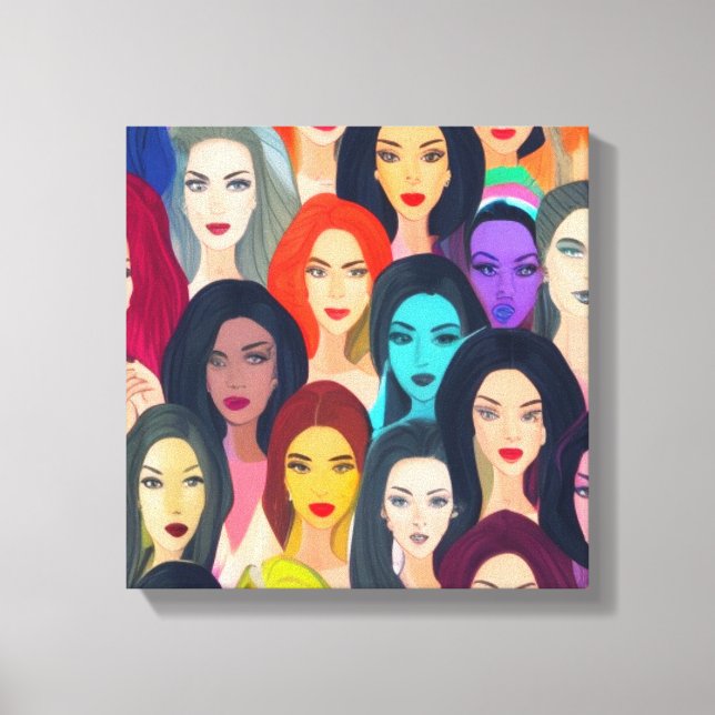 Lienzo Mujeres hermosas (Anverso)