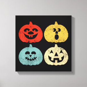 Lienzo Mujeres, Hombres, Niños, Calabaza Divertida de Hal