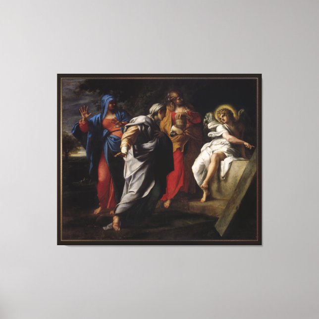 Lienzo Mujeres sagradas en la tumba de Cristo por Annibal (Anverso)