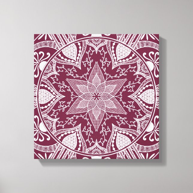 Lienzo Mulberry Mandala (Anverso)