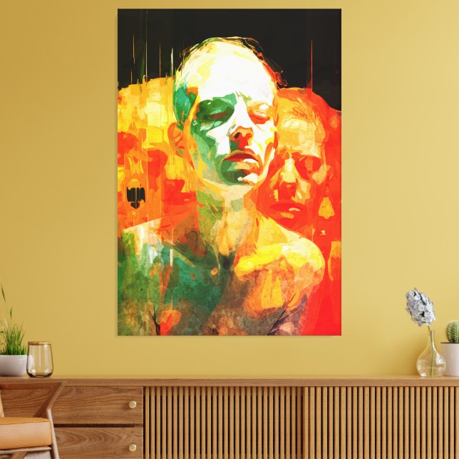 Lienzo Multiplicidad del Retrato Emocional Abstracto (Insitu (Sala de estar))
