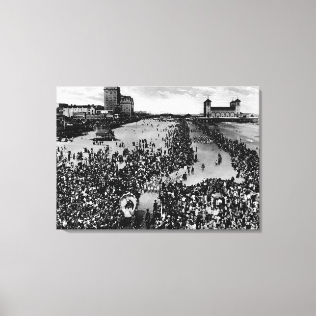 Lienzo Multitud en Atlantic City, agente de belleza NJ (Anverso)