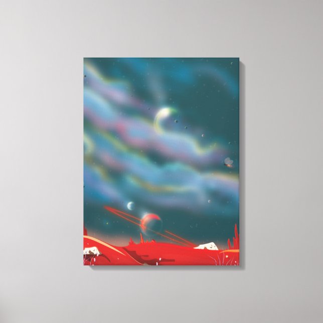 Lienzo Mundo alienígena (Anverso)