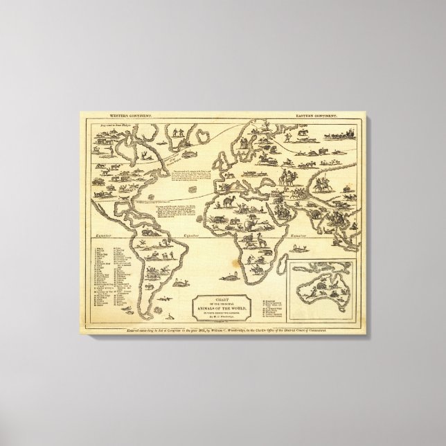 Lienzo Mundo de los Animales (Anverso)