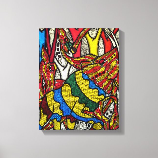 Lienzo Mundo del elefante (Anverso)