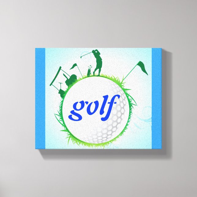 Lienzo Mundo del golf. (Anverso)