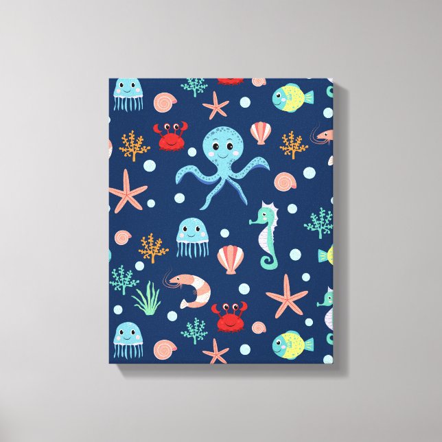 Lienzo Mundo del Mar (Anverso)