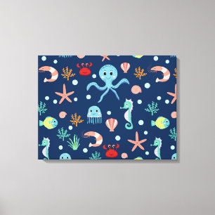 Lienzo Mundo del Mar