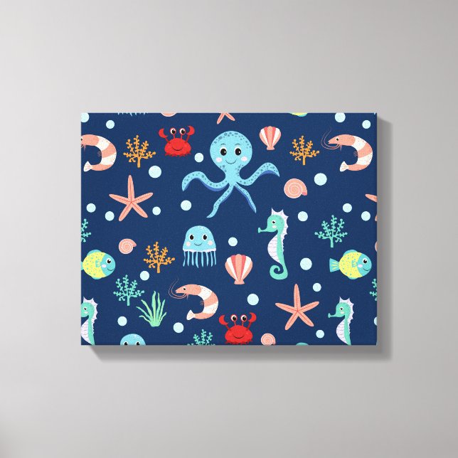 Lienzo Mundo del Mar (Anverso)