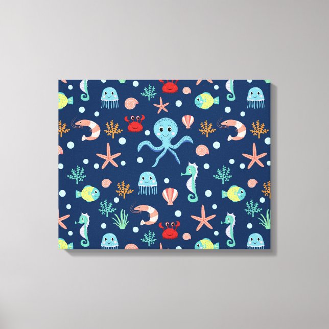 Lienzo Mundo del Mar (Anverso)