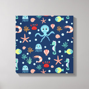 Lienzo Mundo Marino
