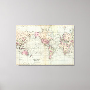 Lienzo Mundo, proyección de Mercator 2