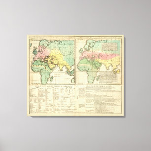 Lienzo Mundo según lo sabido a la división de los