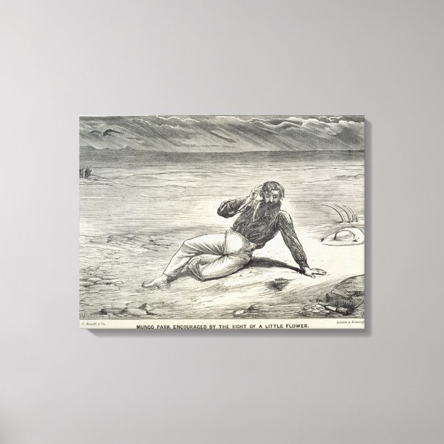 Lienzo Mungo Park (1771-1806) animado por la vista de (Anverso)