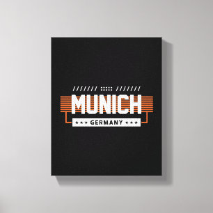 Lienzo Múnich Alemania Tipografía Moderna Diseño Gráfico