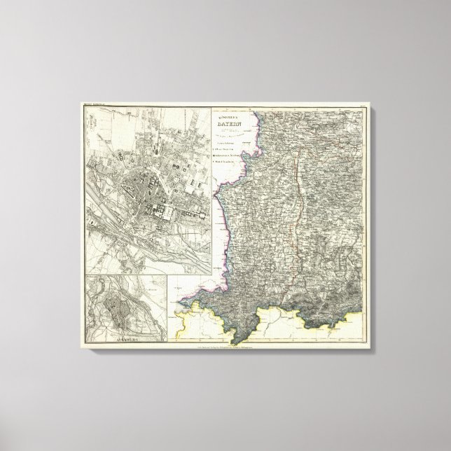 Lienzo Múnich, Augsburgo, Baviera (Anverso)