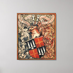 Lienzo Municipio de Maldegem, Bélgica (Vintage CoA)