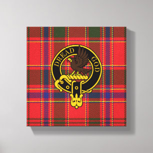 Lienzo Munro Escudo escocés y Tartan Canvas print