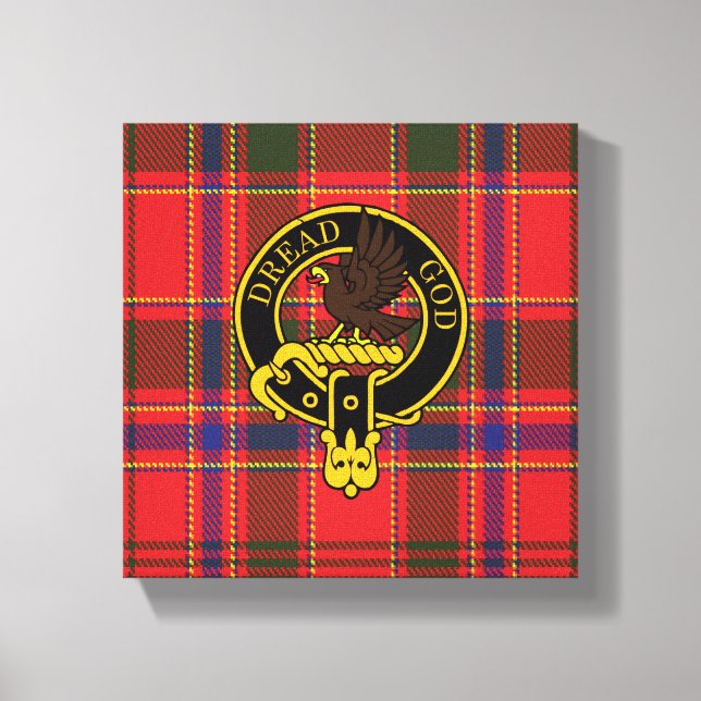 Lienzo Munro Escudo escocés y Tartan Canvas print (Anverso)