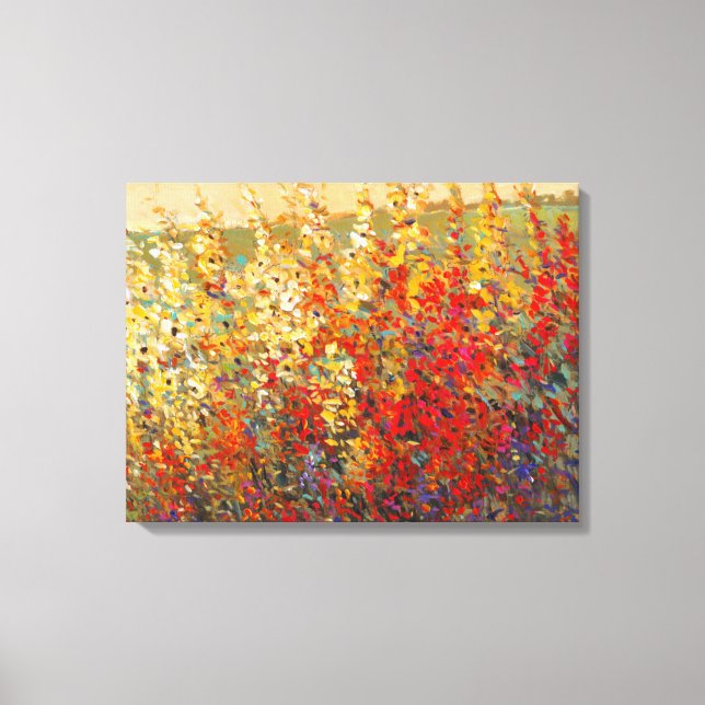 Lienzo Mural de jardín brillante de flores silvestres de  (Anverso)