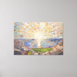 Lienzo Mural Edvard Munch Pintando El Sol (Solen) (1911)