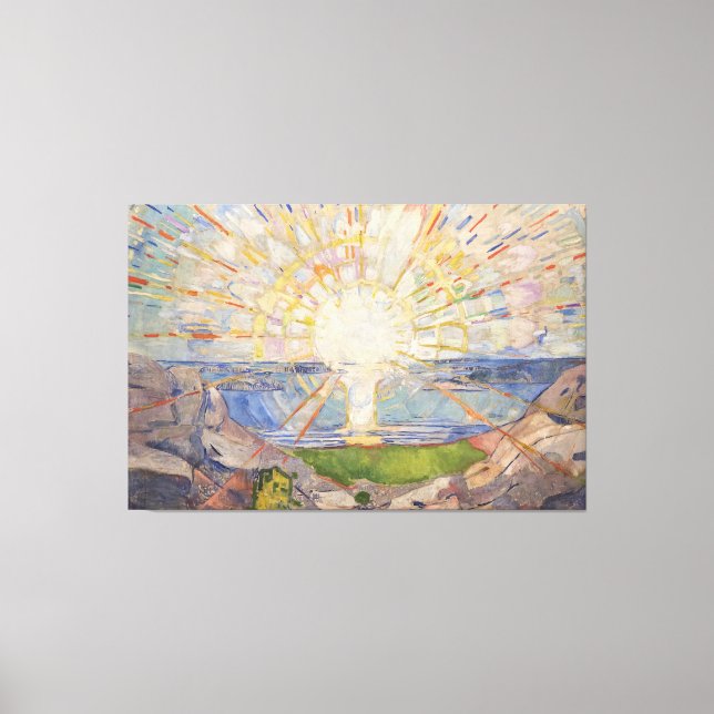 Lienzo Mural Edvard Munch Pintando El Sol (Solen) (1911) (Anverso)