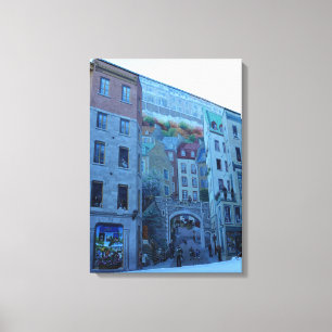 Lienzo Mural en Ciudad Vieja de Quebec, Quebec, Canadá