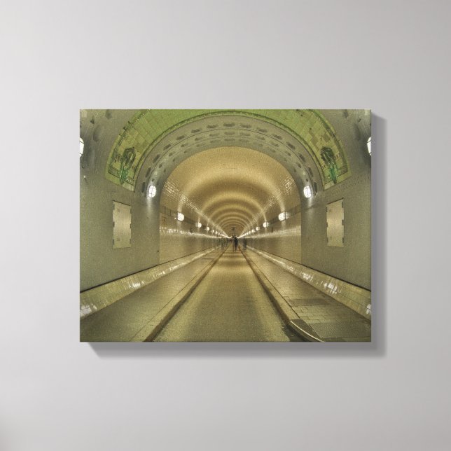 Lienzo Mural Hamburgo Elbtunnel viejos (Anverso)