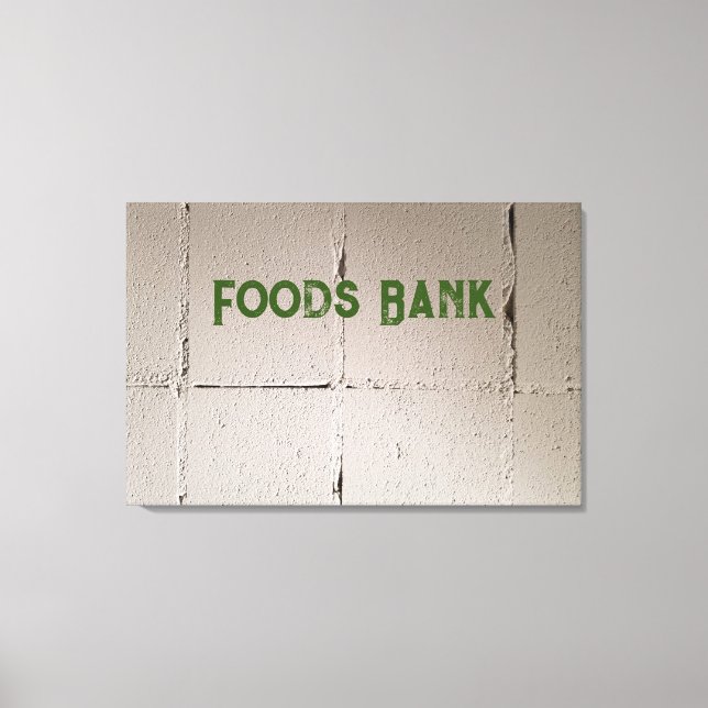 Lienzo Muro de bloques de concreto para tu propio graffit (Anverso)