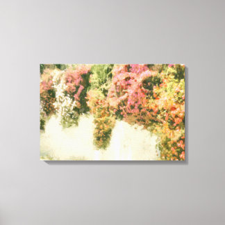 Lienzo Muro floral de flores inspirado en Monet