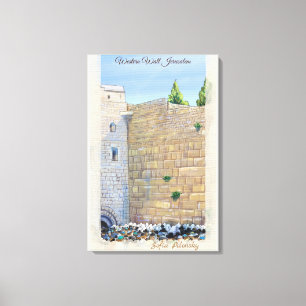 Lienzo Muro Occidental KOTEL Jerusalén Ciudad Vieja Israe