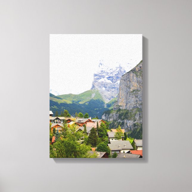 Lienzo Murren en Suiza (Anverso)