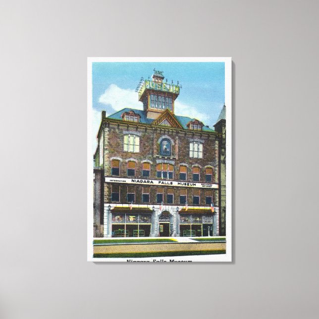 Lienzo Museo de las Cataratas del Niágara, vista de un ni (Anverso)