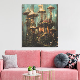 Lienzo Mushroom Magic Forest