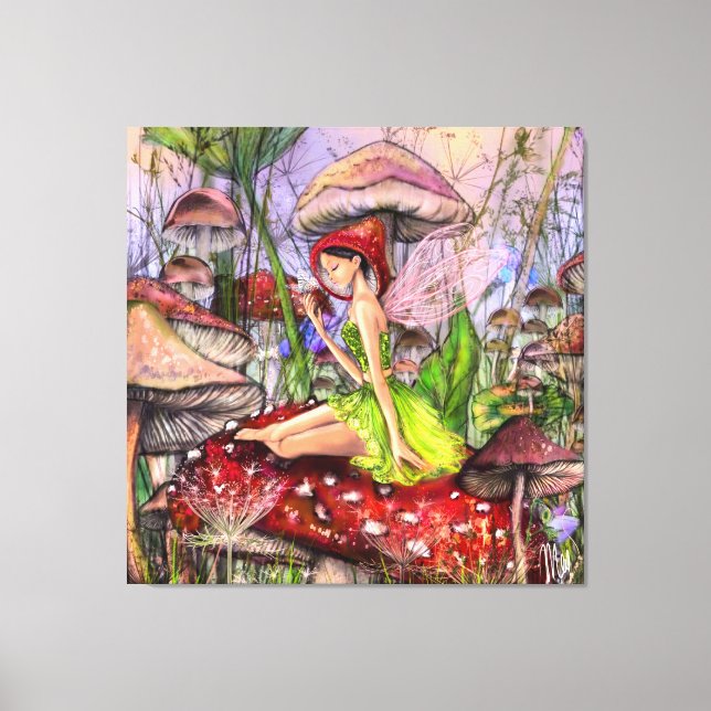 Lienzo Mushrooms Fantasy Canvas Print (Anverso)