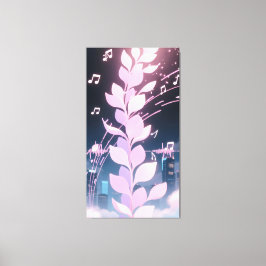 Lienzo Music animation petals swaying rhythm