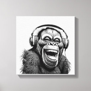 Lienzo Music Ape