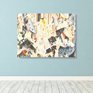 Lienzo Música antigua, Jazz Art Déco, Rapsodia en Azul