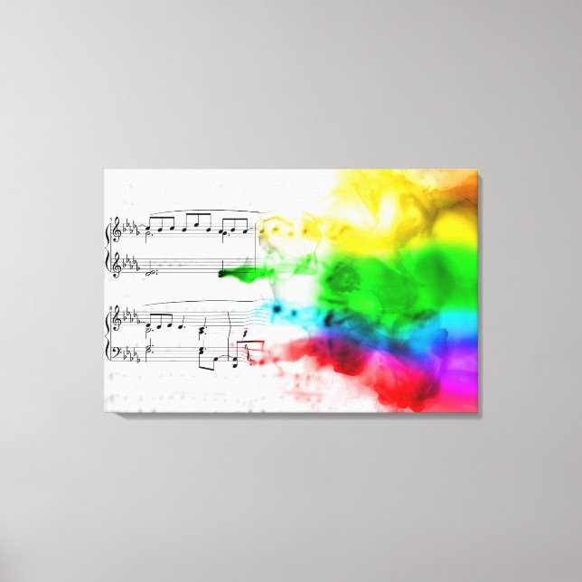 Lienzo Música arcoiris (Anverso)