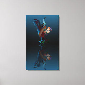 Lienzo Música azul Kokopelli 14"x24"