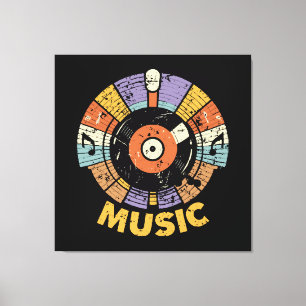 Lienzo música clásica retro