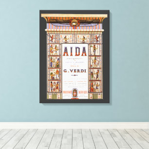 Lienzo Música de ópera vintage, Aida egipcia de Verdi
