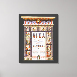 Lienzo Música de ópera vintage, Aida egipcia por Verdi